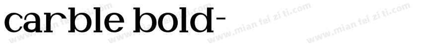 carble bold字体转换